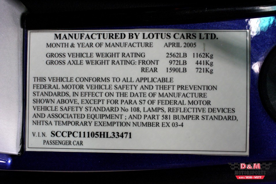 2005 Lotus Elise 